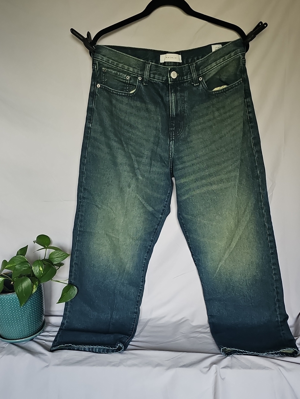 PacSun Men’s Relaxed Green Fade Jeans